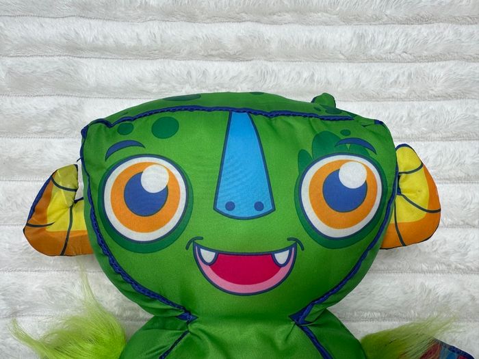 Little Tikes green monster plush approx. 27 cm. Dirty Used Please see photos