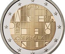 Slovenia 2 Euro Commemorative Coin 2022 -Jozef Plecnik . Proof. ( In capsule)