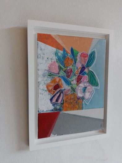 Original Abstract Painting Original Floral Painting Framed Floral Art New Original Irish Abstract Painting by Artist
