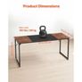 Computer Desk, 160 cm Office Gaming Desk for Home Office, Writing Study Work Modern Simple Table with Metal Frame for Large Legroom Image 6