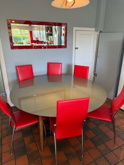 Toughened Glass Table Top & 6 Chairs