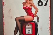 Vintage Style  Metal Sign. Gasoline advertisement.
