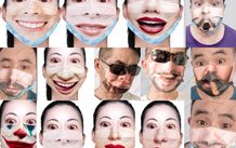 3D printed funny face masks-15pcs in pack