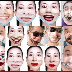 3D printed Funny Disposable Face Mask-15pcs in pack