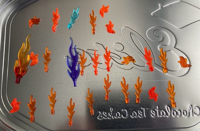 lego flame pieces castle Harry Potter etc x30