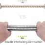 Shower Hose 1.7m, Ibergrif Stainless Steel Shower Pipe Anti Twist, Anti-Kink, Leakproof Universal Standard Fit G1/2 Replacement Hose with Brass Connectors and Washers, Chrome -Silver Image 5