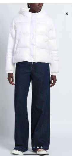 Gaelle White Puffer Jacket, IT 44 with tags.