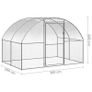 Outdoor Chicken Coop 3x2x2 m Galvanised Steel Image 3