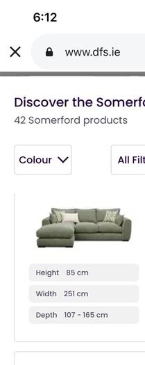 DFS Charcoal sofa set