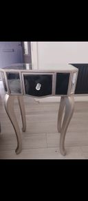 Mirrored side table
