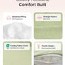 Nuliie U-Shaped Pregnancy Pillow Cooling Light Green (Like New) Image 4
