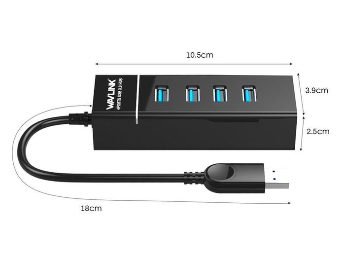 Wavlink 4 Ports USB 3.0 Multi HUB Splitter Expansion Desktop High Speed (Brand New/Warranty)