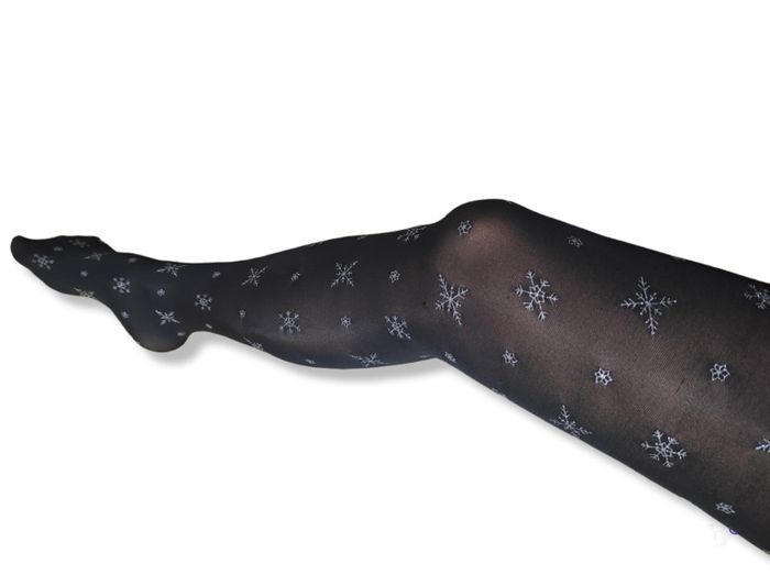 Black Tights with snowflakes