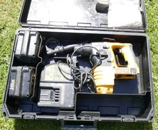 Dewalt DC222 SDS Cordless Drill 24V With 2 Battery and Box  in working order