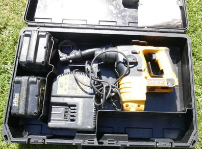 Dewalt DC222 SDS Cordless Drill 24V With 2 Battery and Box  in working order