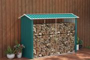 Galvanised Steel Firewood Log Store Storage for logs
