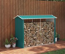 Galvanised Steel Firewood Log Store Storage for logs