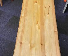 Handmade Solid Wood Console Table    Natural Finish