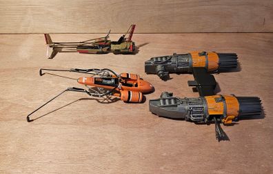 Star Wars Pod Racer & Speeder Bike 3.75 " Scale  (Incomplete  As Seen)