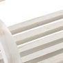 Antique White 2 Seater Metal Garden Bench with Decorative Scroll Backrest Image 5