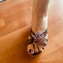 Cork wedges summer sandals with flower Image 4