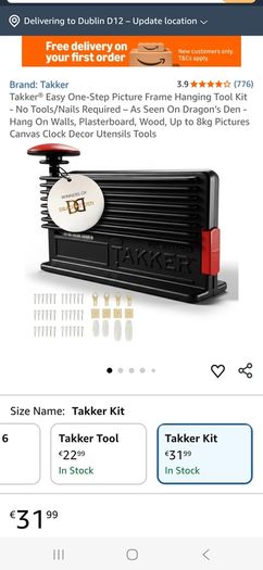 Takker Picture Frame Hanging Kit