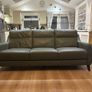 3 seater leather sofa plus footstool Image 2