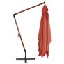 Cantilever Umbrella with Wooden Pole 400x300 cm Terracotta Image 4