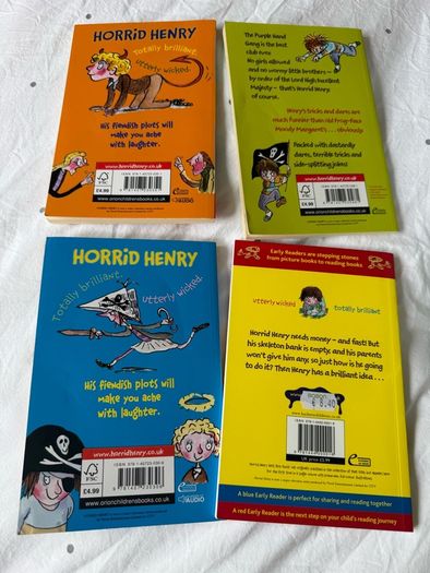 Horrid Henry by Francesca Simon Bundle of four books Paperbacks