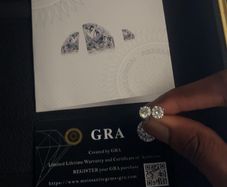2CT Moissanite Stud Earrings D Colour VVS1 Diamond Look GRA Certified