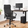 office chair, ergonomic desk chair, swivel chair, upholstered seat, fabric cover, height-adjustable and tiltable, loadable up to 120 kg, black Image 3
