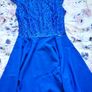 Flared Dress Lace Top Royal Blue Image 4