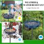 40 Inch Bird Feeding Bowl & Water Point Standing, Metal Bath for Wild Birds, Large Frost-Proof Winterproof (Blue) Image 4
