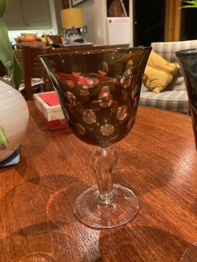 Luxury Wine Glasses -Pols Potten  Multicolour Cuttings Wine Glass - Luxury Glass