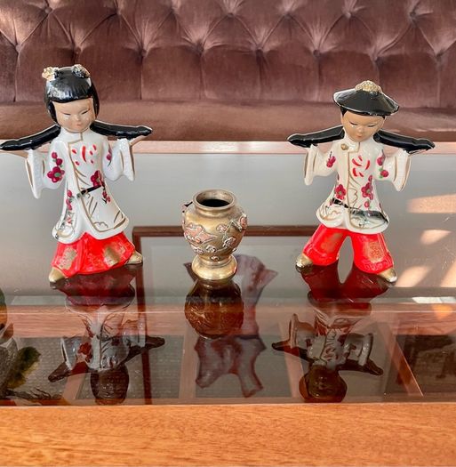 Rare Kitsch Mantle Decor 1950s