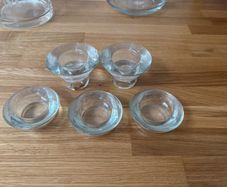 Glass tea light holders