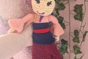 Homemade Crochet Mulan doll disney