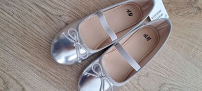 silver ballet pumps size 30