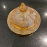 Very Pretty vintage glass dish with  lid Image 5