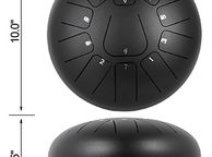 main image for ad 10 Inch Steel Tongue Drum In C Minor 11 Notes 25cm Hand Pan Drum Tank With Travel Bag Percussion Instruments Hand pan Drum