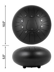 10 Inch Steel Tongue Drum In C Minor 11 Notes 25cm Hand Pan Drum Tank With Travel Bag Percussion Instruments Hand pan Drum
