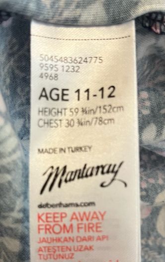 Mandaray Girls Dress age 11-12, NEW no tags