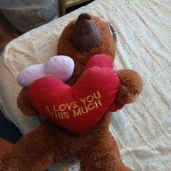 Brand new teddy bear with hearts
