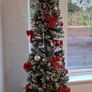 Slim 2m flocked Christmas tree with decorations all included Image 3