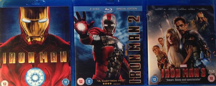 Iron Man Trilogy (Marvel) Robert Downey Jr. [3xBlu-ray Movies]