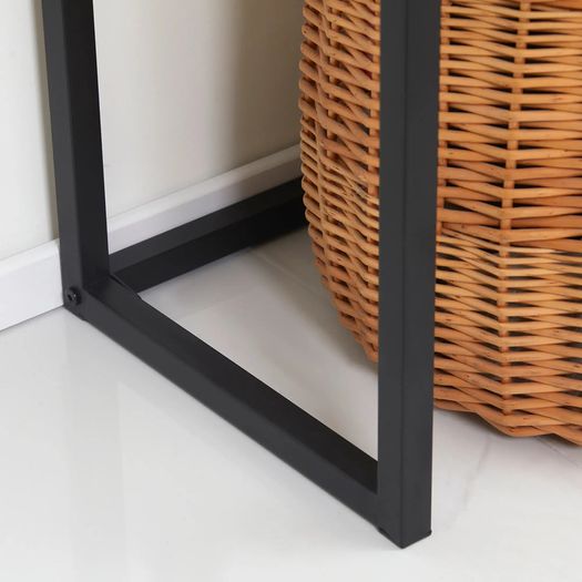 Industrial console table, side table, sideboard, 1 drawer, Brown + Black