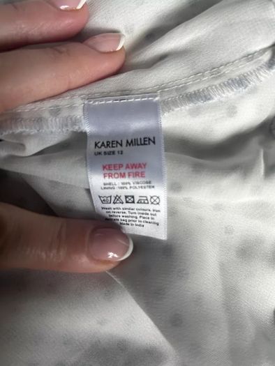 Karen Millen White Polka Dot Wrap Dress