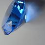 Blue faceted glass paperweight, Ornament, Home decor, Gift, Paperweight Image 3