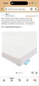 RECCI Memory Foam Mattress Topper Double Bed