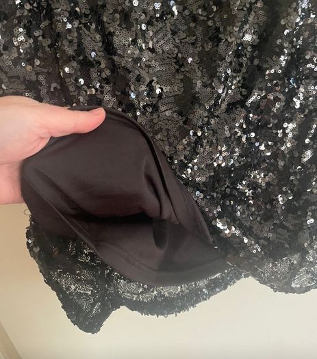 Gallery Sequin black dress size 16